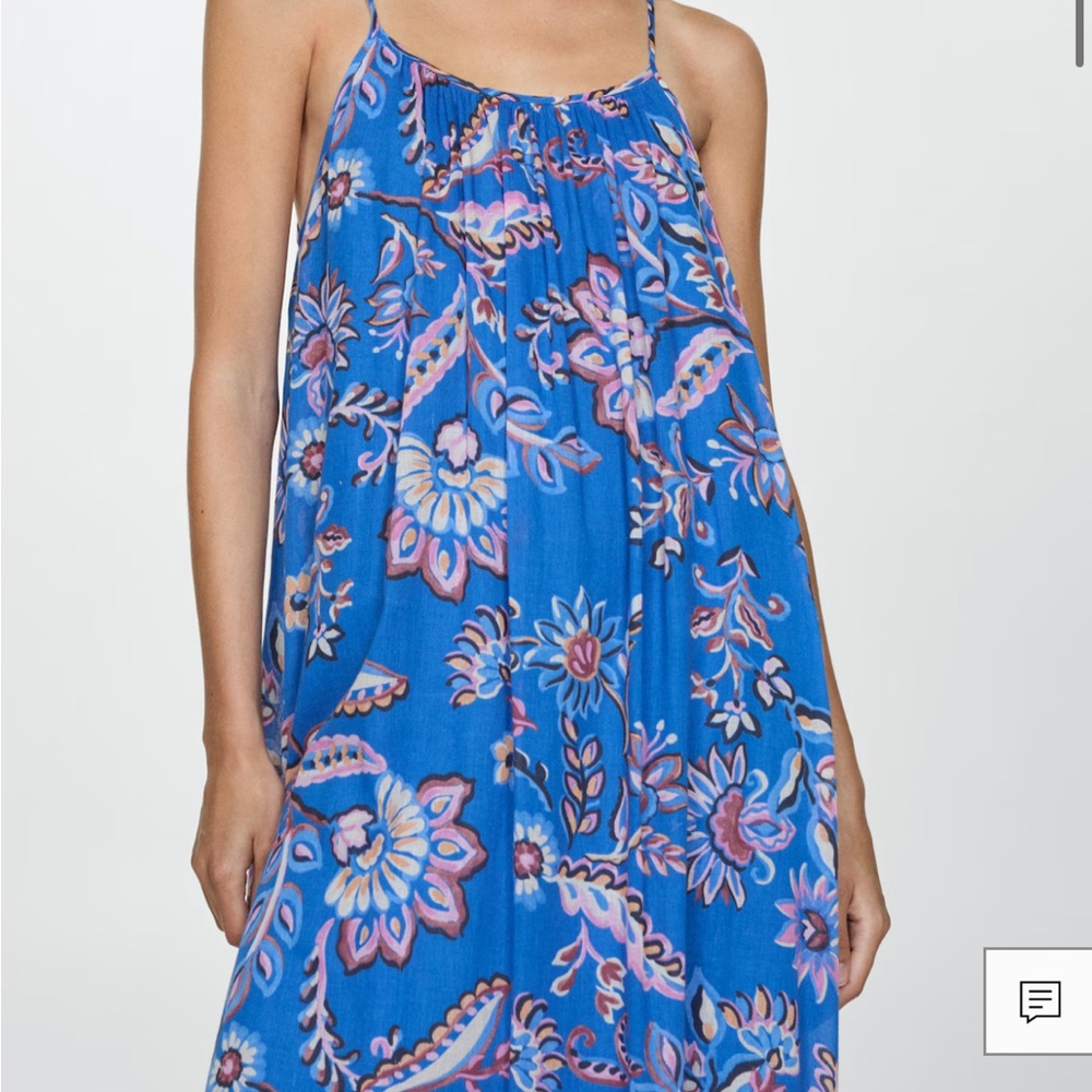 Floral Blue Maxi Dress - Picture 3 of 3